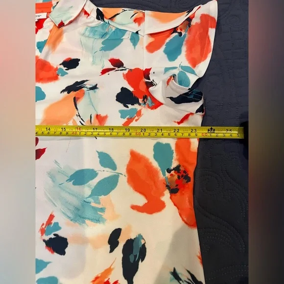 Chico's Short Sleeve Floral Top Blouse Size XL /Chico’s Size 3 EUC! - Picture 10 of 16